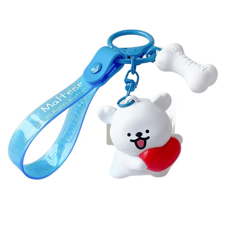 【冉紅】正版 線條小狗 周边贴贴系列 可爱鑰匙扣  女书包掛件小饰品 背包掛飾 吊飾 送禮-細節圖5