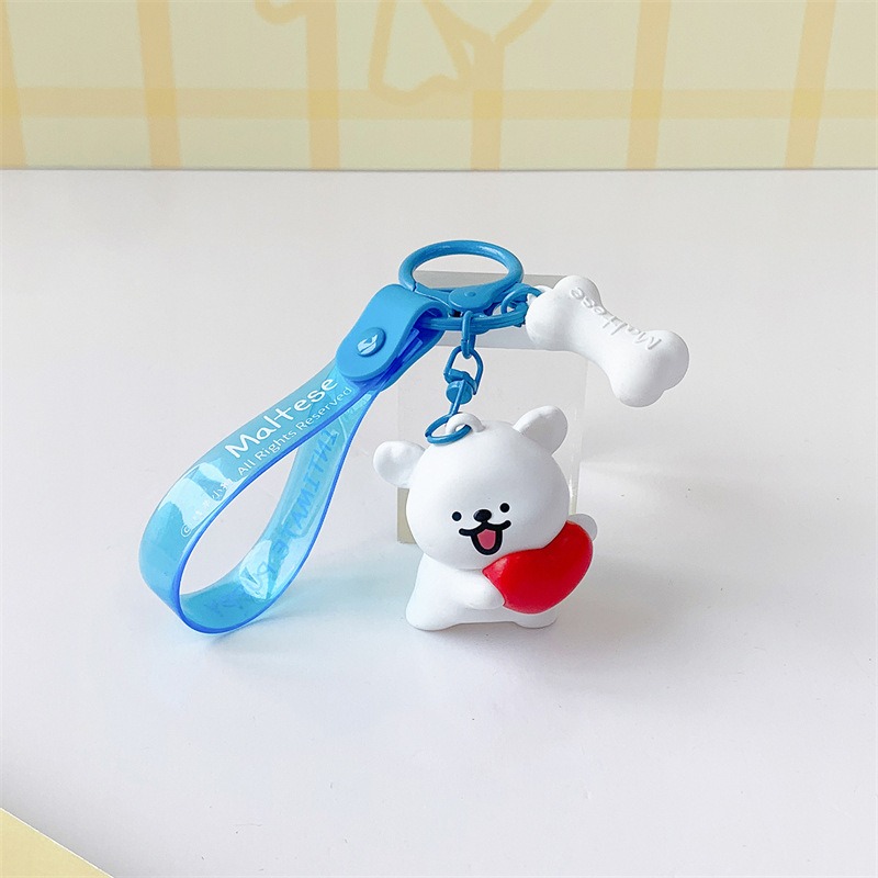 【冉紅】正版 線條小狗 周边贴贴系列 可爱鑰匙扣  女书包掛件小饰品 背包掛飾 吊飾 送禮-規格圖5