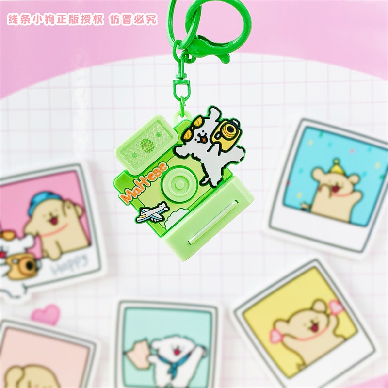 【冉紅】正版 TheGreenParty線條小狗 拍立得掛件 包包掛飾 可爱卡通鑰匙扣 吊飾 送禮-規格圖5