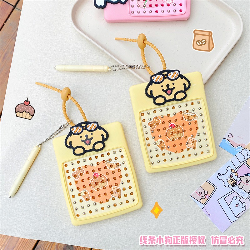【冉紅】正版 線條小狗 解压磁吸钢珠画板鑰匙扣 磁吸板系列 创意鑰匙扣 可爱鑰匙链 掛饰 吊飾 送禮-細節圖4