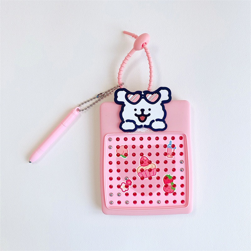 【冉紅】正版 線條小狗 解压磁吸钢珠画板鑰匙扣 磁吸板系列 创意鑰匙扣 可爱鑰匙链 掛饰 吊飾 送禮-規格圖5