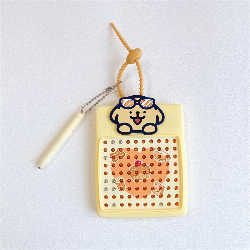 【冉紅】正版 線條小狗 解压磁吸钢珠画板鑰匙扣 磁吸板系列 创意鑰匙扣 可爱鑰匙链 掛饰 吊飾 送禮-規格圖5