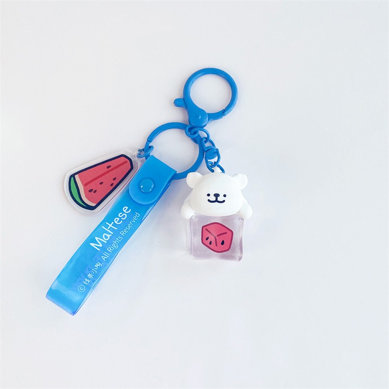 線條小狗冰块白色