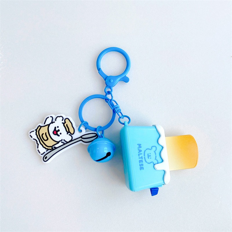 【冉紅】正版 線條小狗 包包师傅 鑰匙扣 可爱女生书包小掛件 包包掛飾 汽車鑰匙扣 吊飾 送禮-規格圖5