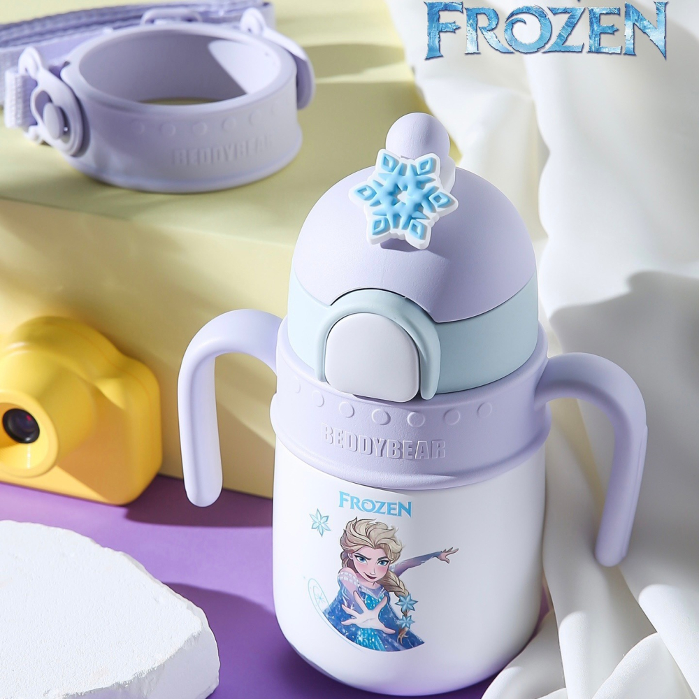 【杯具熊】正版 迪士尼 火箭保溫學飲杯款式 艾莎公主 保溫杯 保溫瓶 水杯 水壺 400ml 韓國品牌 送禮-細節圖3