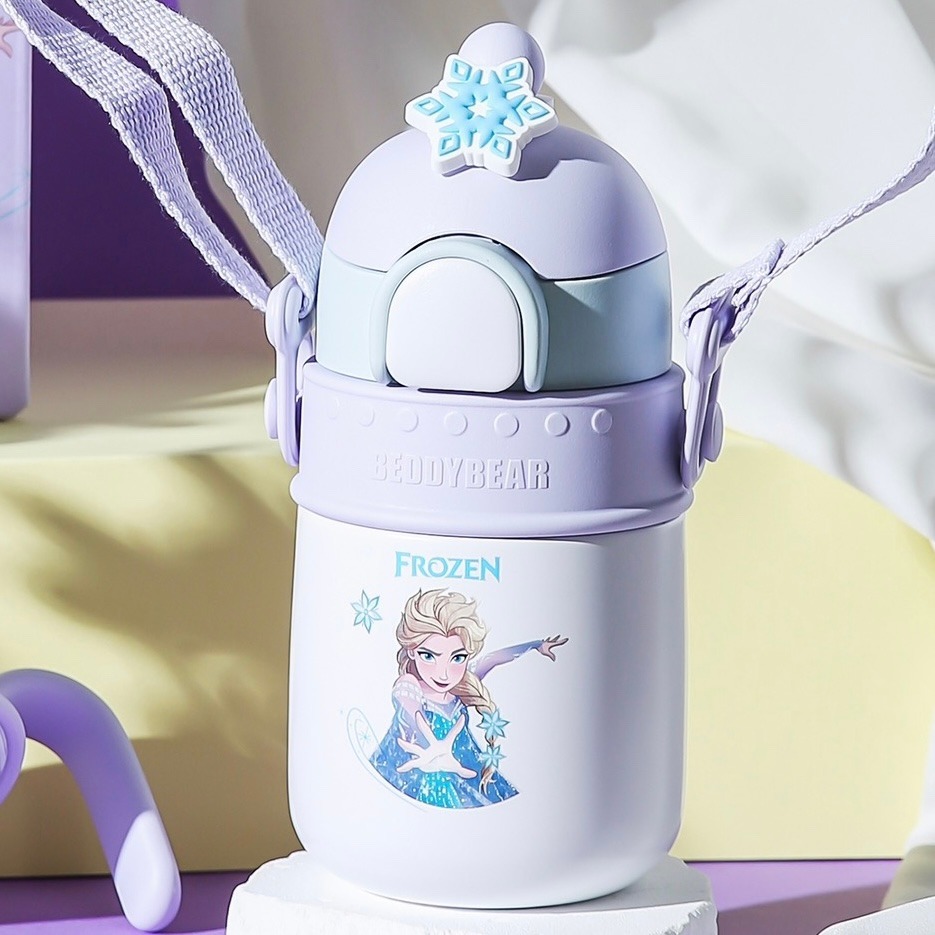 【杯具熊】正版 迪士尼 火箭保溫學飲杯款式 艾莎公主 保溫杯 保溫瓶 水杯 水壺 400ml 韓國品牌 送禮-細節圖4
