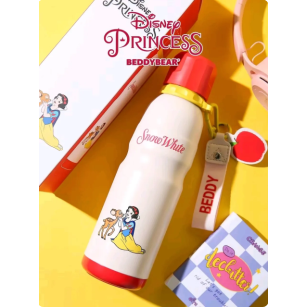 【杯具熊】正版 迪士尼 運動杯款式 艾莎公主 白雪公主 保溫杯 保溫瓶 水杯 水壺 600ml 韓國品牌 送禮-細節圖2