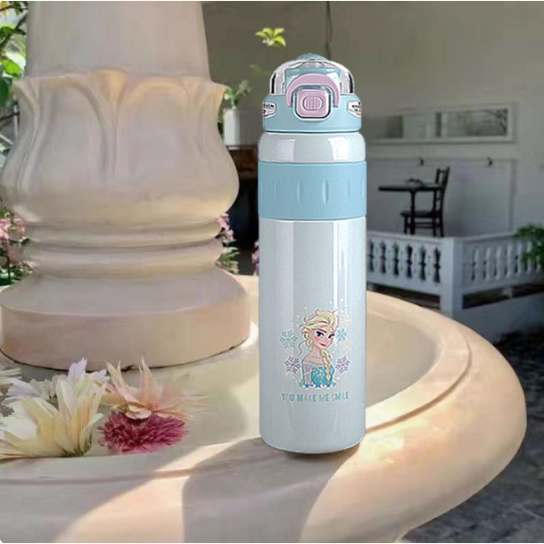 【杯具熊】正版 迪士尼 雙飲運動杯款式 艾莎公主 保溫杯 保溫瓶 水杯 水壺 900ml 韓國品牌 送禮-細節圖2