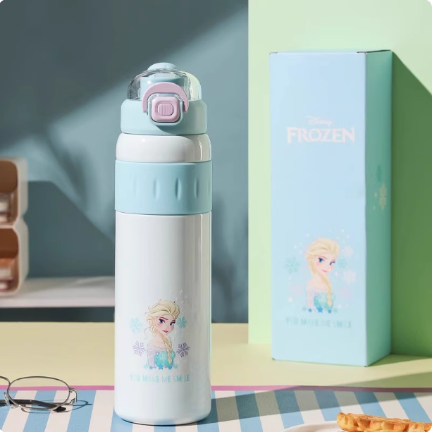【杯具熊】正版 迪士尼 雙飲運動杯款式 艾莎公主 保溫杯 保溫瓶 水杯 水壺 900ml 韓國品牌 送禮-規格圖4
