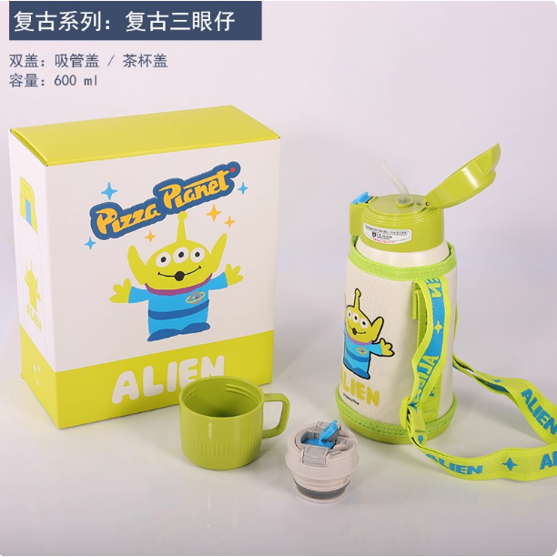 【杯具熊】正版 迪士尼 復古兒童杯款式 三眼仔 保溫杯 保溫瓶 水杯 水壺 600ml 韓國品牌 送禮-細節圖4