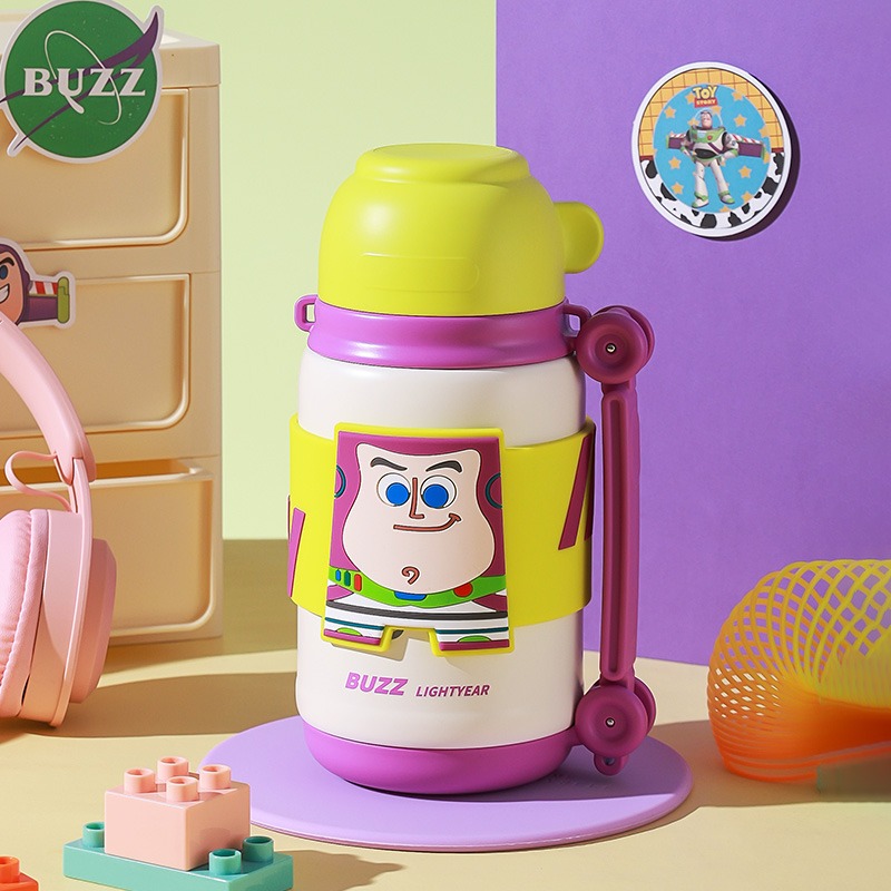 【杯具熊】正版 迪士尼 炮彈保溫壺款式  巴斯光年 保溫杯 保溫瓶 水杯 水壺 650ml 韓國品牌 送禮-規格圖5