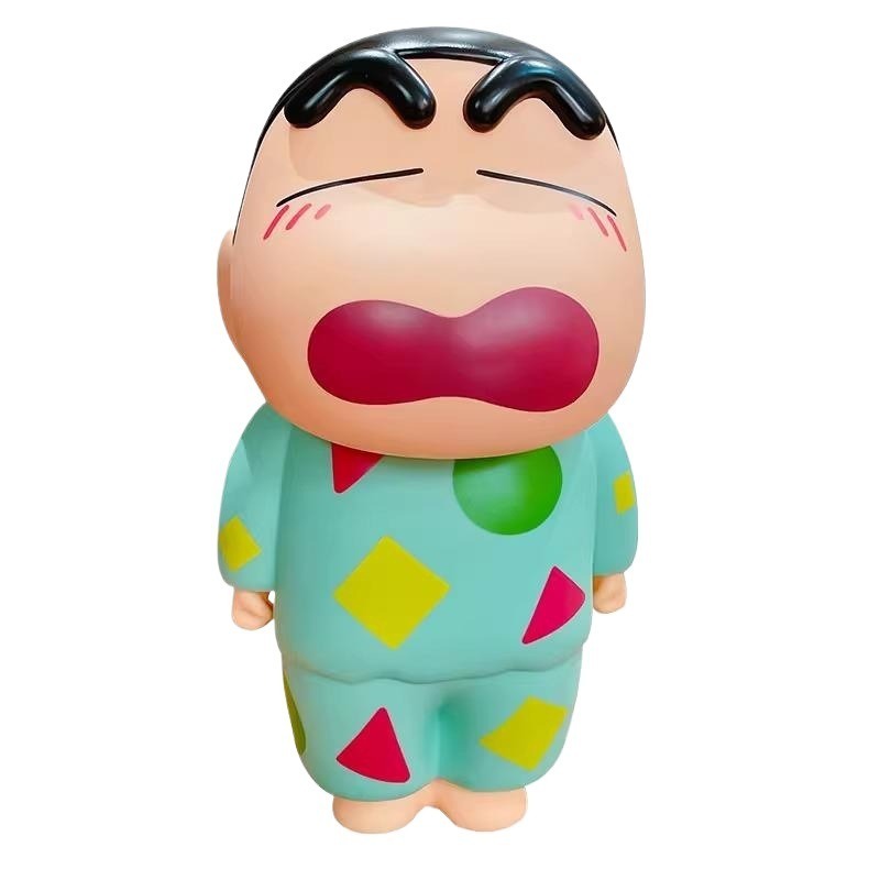 【超逗熊】正版現貨 蜡笔小新 大号桌面摆件 客厅玄关装饰品 儿童可爱创意公仔存钱罐 送禮-細節圖5