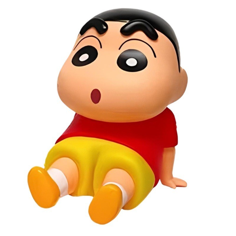 【冉紅】正版 蠟筆小新 悠闲时光系列 存钱罐 可存可取 可爱公仔擺件 卡通生日礼物 送禮-細節圖5