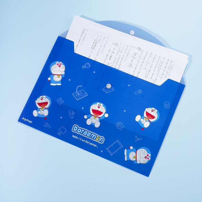 【Joytop悦木】哆啦A梦-A4按扣袋 文具文件袋 可爱卡通资料袋 送禮-細節圖4