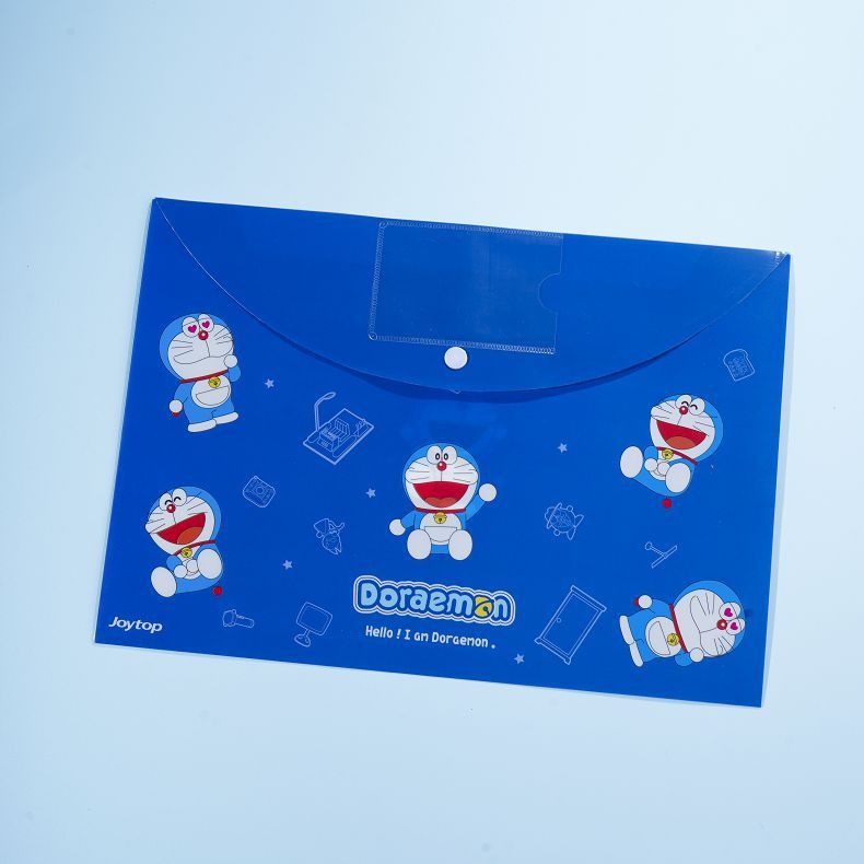 【Joytop悦木】哆啦A梦-A4按扣袋 文具文件袋 可爱卡通资料袋 送禮-規格圖5
