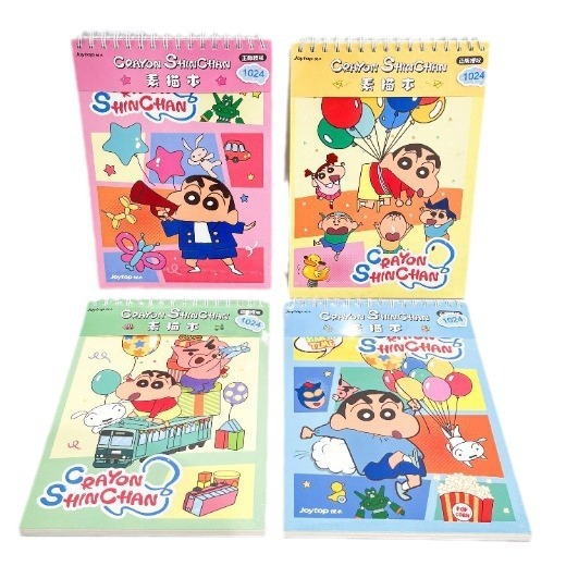【Joytop悦木】蠟筆小新 快乐小新-素描本A4 美术生图画本 儿童涂鸦素描纸 送禮-細節圖5