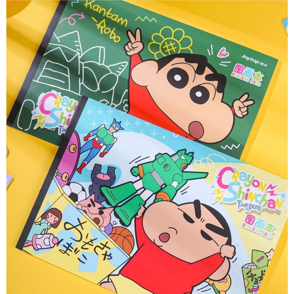 【Joytop悦木】蠟筆小新玩趣系列-A4图画本 填色绘画本 儿童画画本 送禮-細節圖2