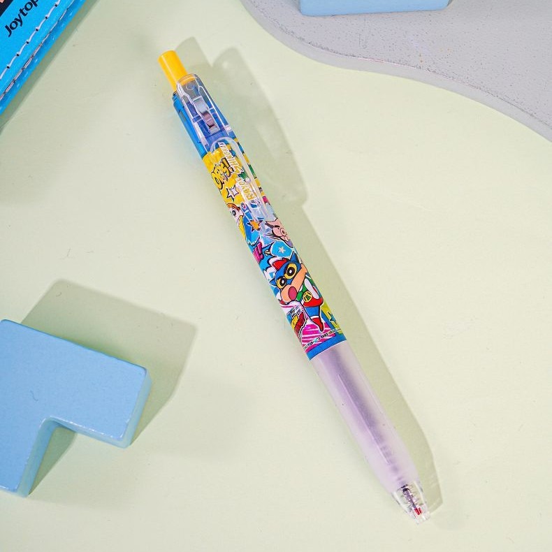 【Joytop悦木】蠟筆小新超人系列-按动中性笔插盒装 筆頭0.5 高颜值卡通中性笔 送禮-細節圖4