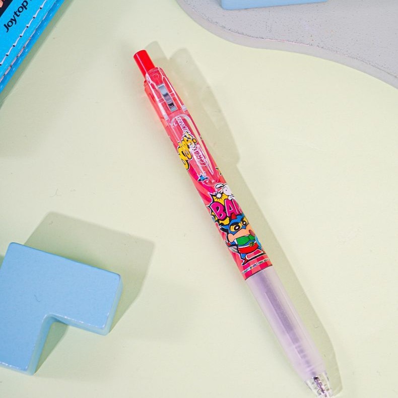 【Joytop悦木】蠟筆小新超人系列-按动中性笔插盒装 筆頭0.5 高颜值卡通中性笔 送禮-規格圖5
