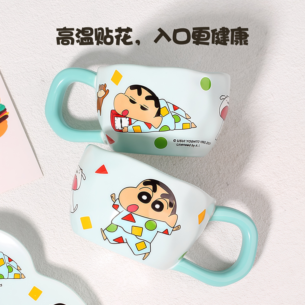 【現貨】正版 蠟筆小新 睡衣禮盒 飯碗 面碗 盤子 點心盤 水果盤 筷子 睡衣小新 新之助 送禮 萌兔兔-細節圖4