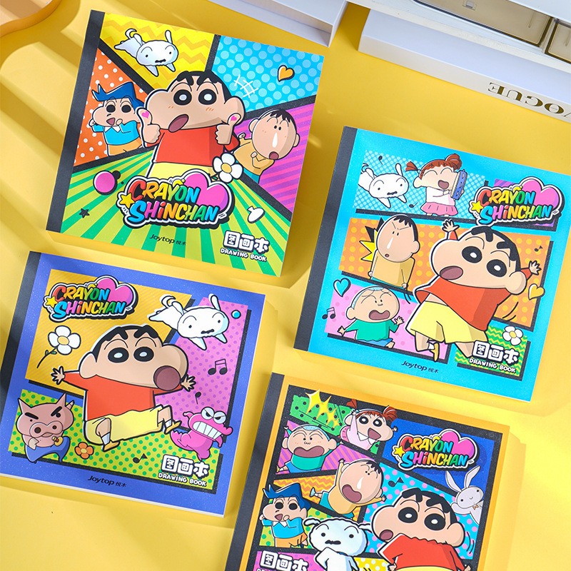 【Joytop悦木】蠟筆小新 漫画系列-方形图画本 填色图画本 卡通画画本 送禮-細節圖2