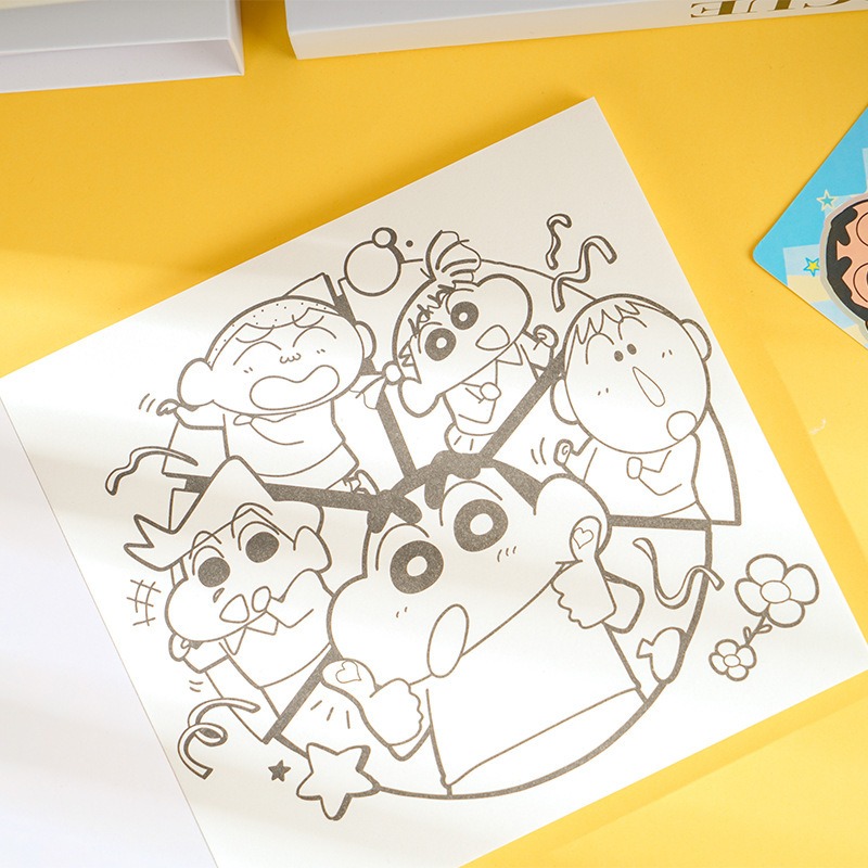 【Joytop悦木】蠟筆小新 漫画系列-方形图画本 填色图画本 卡通画画本 送禮-細節圖3