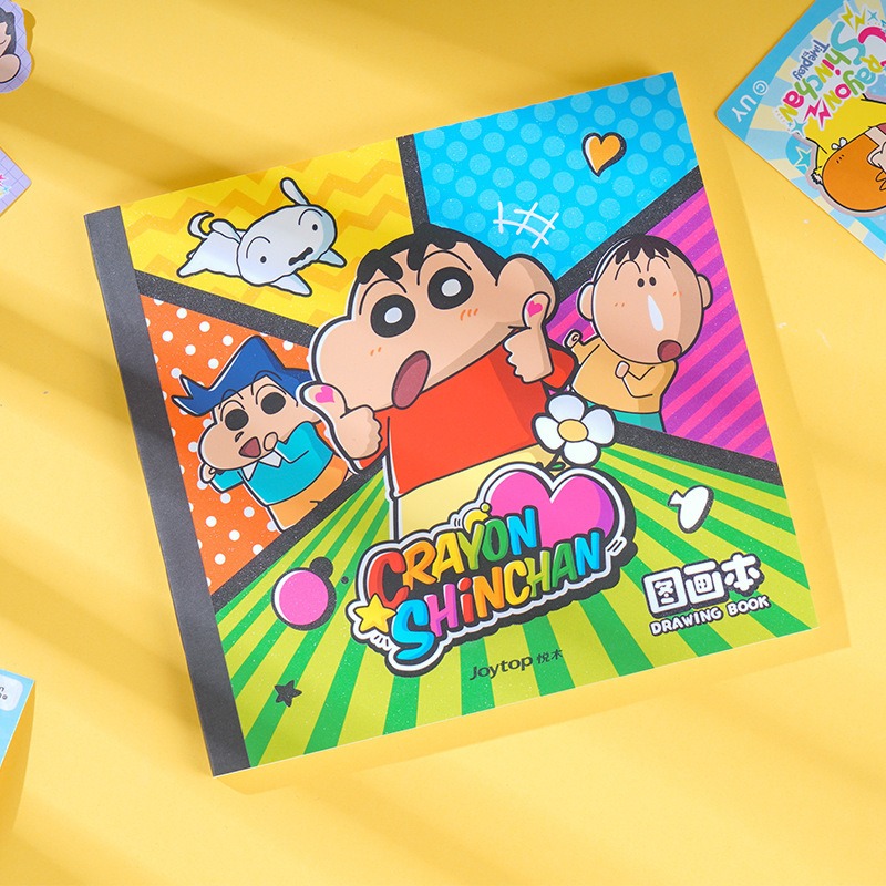 【Joytop悦木】蠟筆小新 漫画系列-方形图画本 填色图画本 卡通画画本 送禮-規格圖5