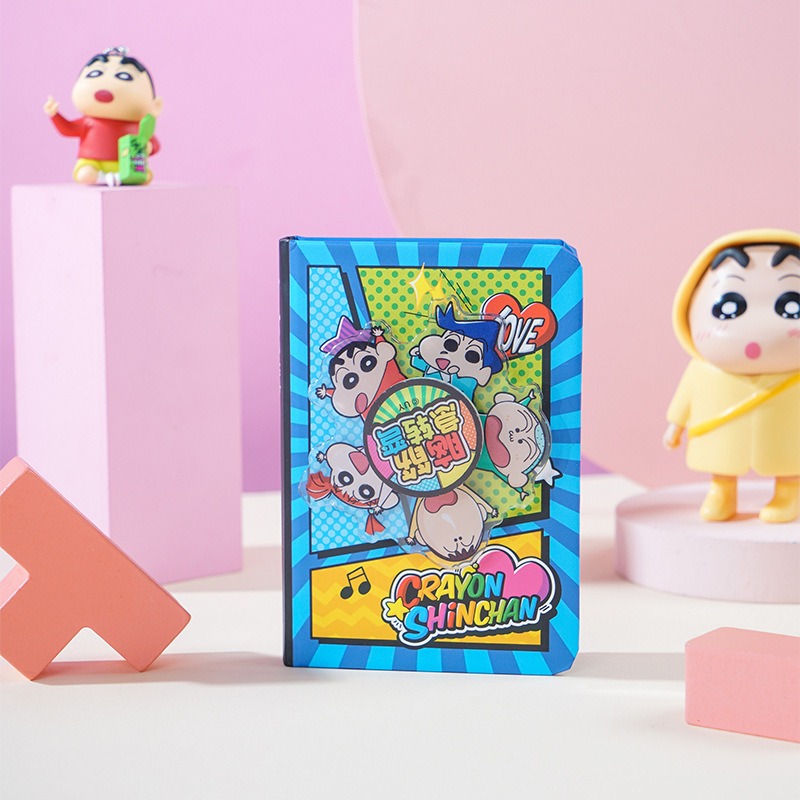 【Joytop悦木】蠟筆小新 漫画系列-趣玩转转本 解压彩色学生亚克力本子 送禮-規格圖5
