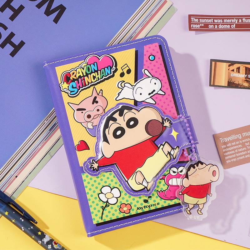 蠟筆小新-异形磁扣本A6（紫色）