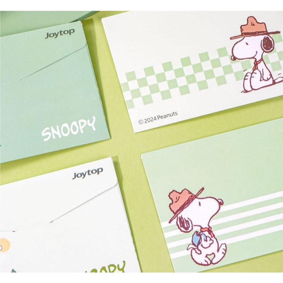 【Joytop悦木】史努比 野营日记-信封信纸套装 动漫卡通小众礼物 送禮-細節圖3
