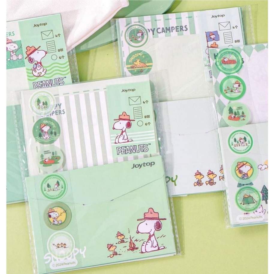 【Joytop悦木】史努比 野营日记-信封信纸套装 动漫卡通小众礼物 送禮-細節圖5