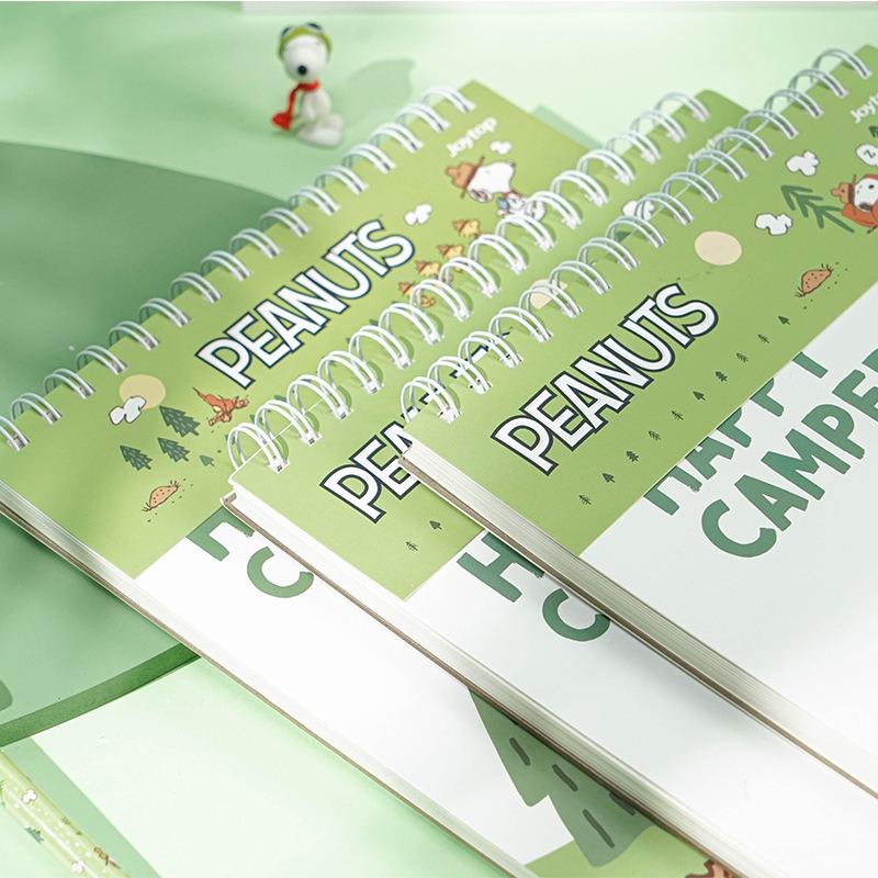 【Joytop悦木】史努比 野营日记-素描本A4 上翻页画纸 速写画画本 送禮-細節圖2