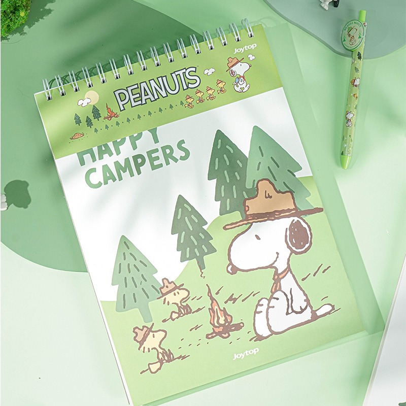 【Joytop悦木】史努比 野营日记-素描本A4 上翻页画纸 速写画画本 送禮-細節圖4