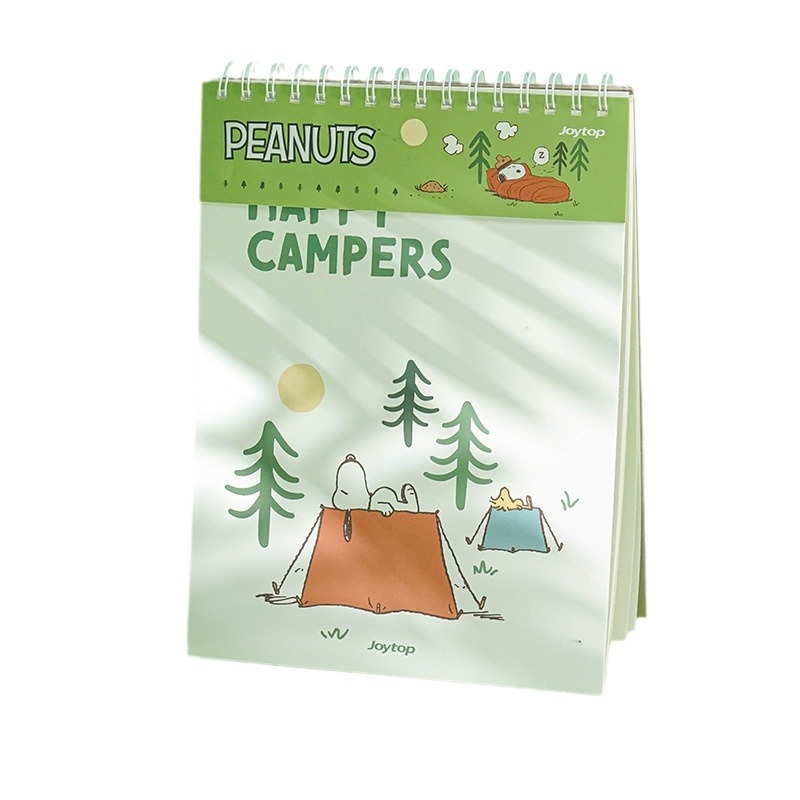 【Joytop悦木】史努比 野营日记-素描本A4 上翻页画纸 速写画画本 送禮-細節圖5
