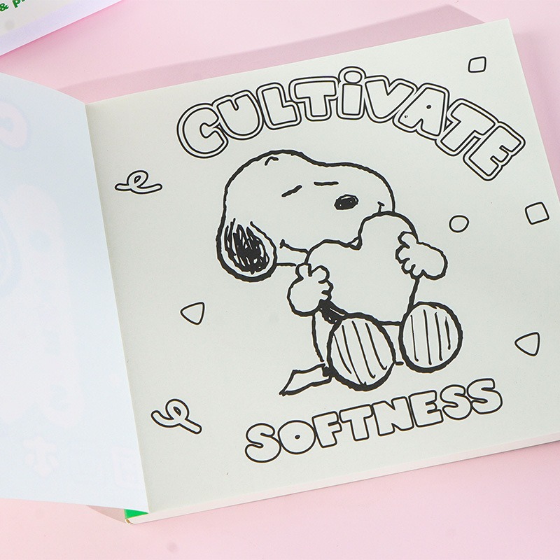 【Joytop悦木】史努比 鬼马派对-方形图画本 史努比儿童填色涂鸦书绘画本 送禮-細節圖2