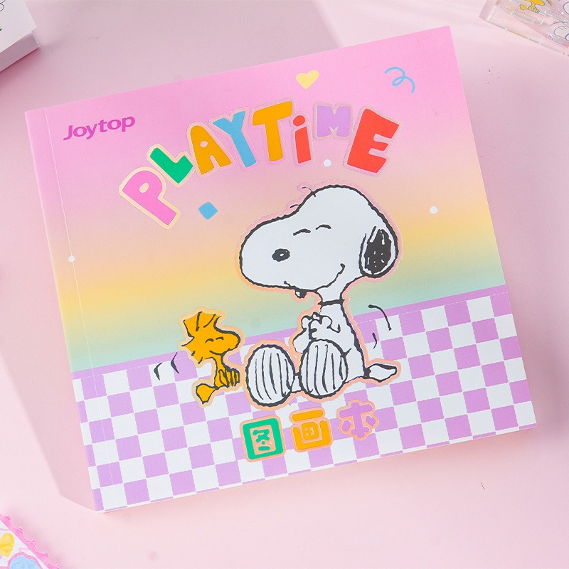 【Joytop悦木】史努比 鬼马派对-方形图画本 史努比儿童填色涂鸦书绘画本 送禮-細節圖4