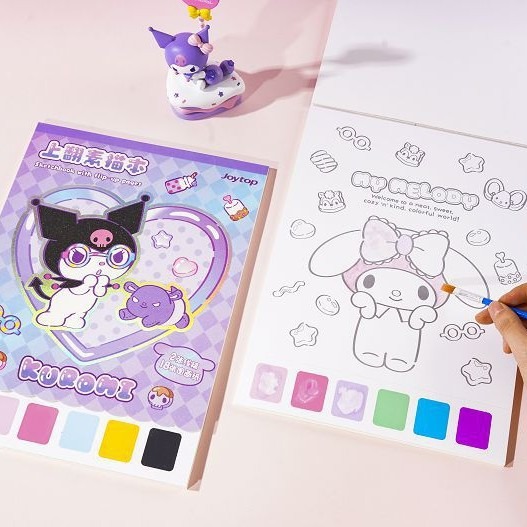 【Joytop悦木】三麗鷗 棉花软糖-上翻素描本 卡通学生美术绘画本 送禮-細節圖3