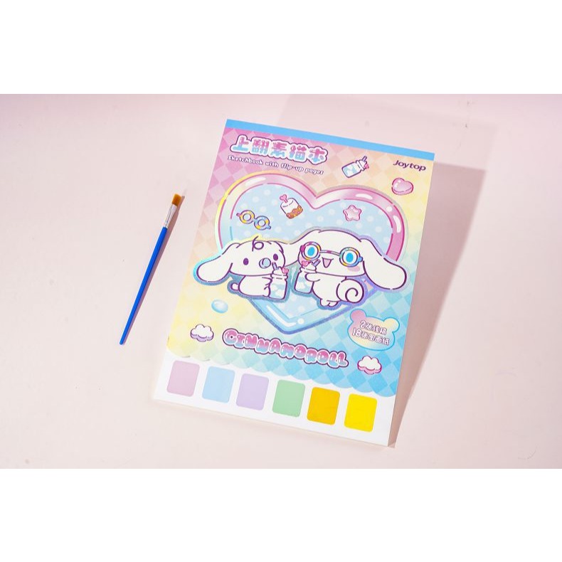 【Joytop悦木】三麗鷗 棉花软糖-上翻素描本 卡通学生美术绘画本 送禮-規格圖5