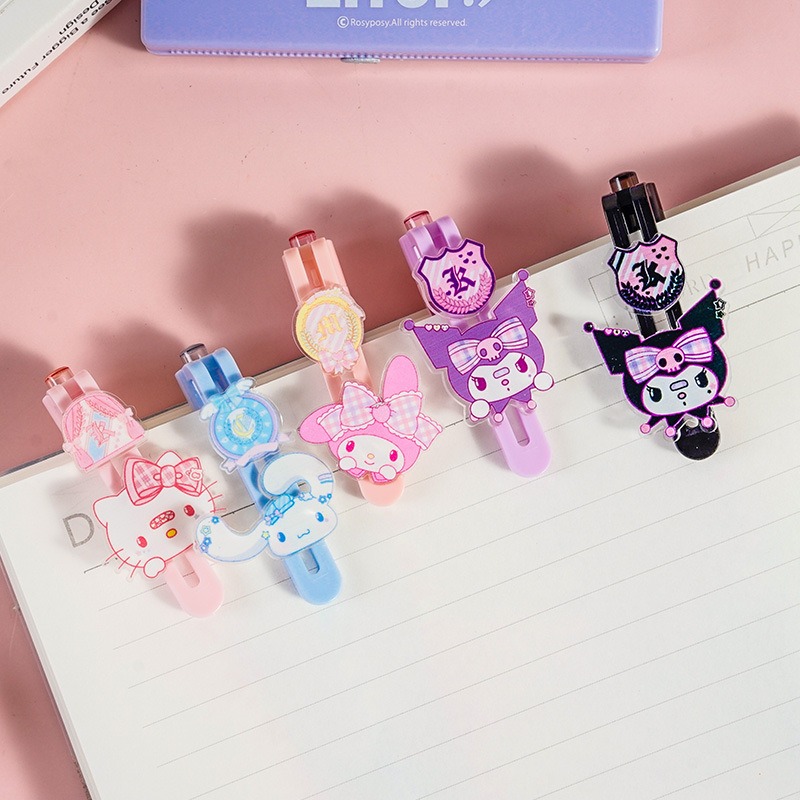 【Joytop悦木】三麗鷗 JK学院-推推乐按动中性筆插盒装 水筆高颜值 送禮-細節圖2