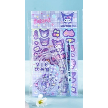 【Joytop悦木】三麗鷗 JK学院-DIY贴纸旋转咕卡盒 儿童文具 学生贴纸 创意 送禮-規格圖5
