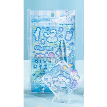 【Joytop悦木】三麗鷗 JK学院-DIY贴纸旋转咕卡盒 儿童文具 学生贴纸 创意 送禮-規格圖5