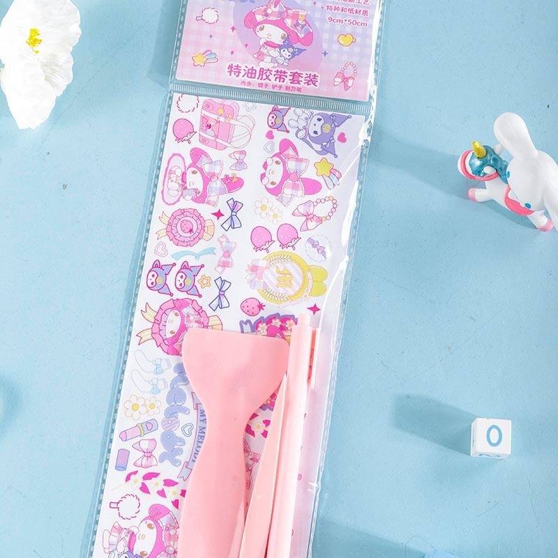 【Joytop悦木】 三麗鷗 JK学院-特油胶带套装 卡通貼紙（和纸材质）长条 可爱 送禮-細節圖4