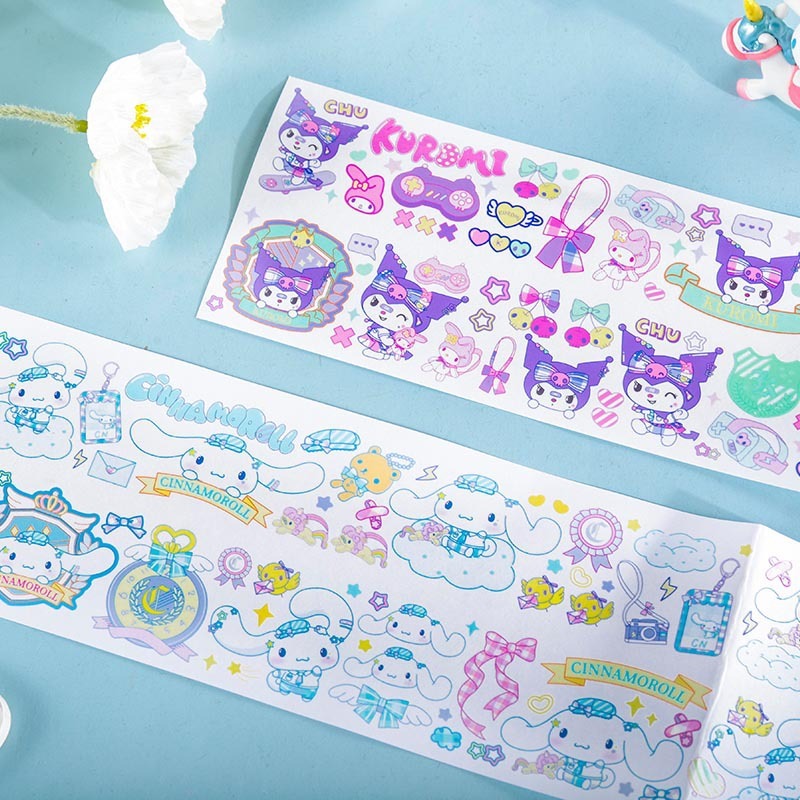 【Joytop悦木】 三麗鷗 JK学院-特油胶带套装 卡通貼紙（和纸材质）长条 可爱 送禮-細節圖5