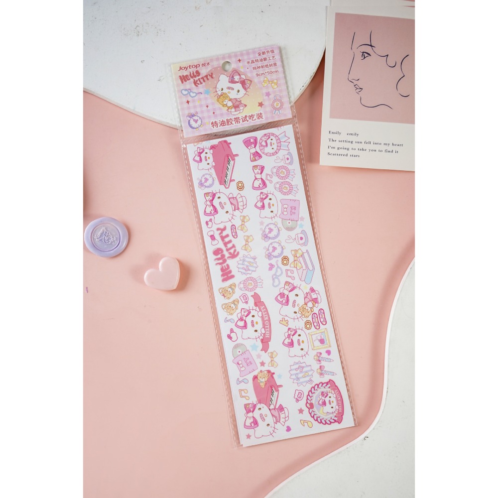 【Joytop悦木】 三麗鷗 JK学院-特油胶带套装 卡通貼紙（和纸材质）长条 可爱 送禮-規格圖5