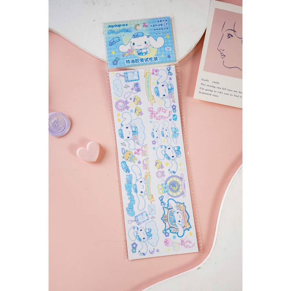 【Joytop悦木】 三麗鷗 JK学院-特油胶带套装 卡通貼紙（和纸材质）长条 可爱 送禮-規格圖5