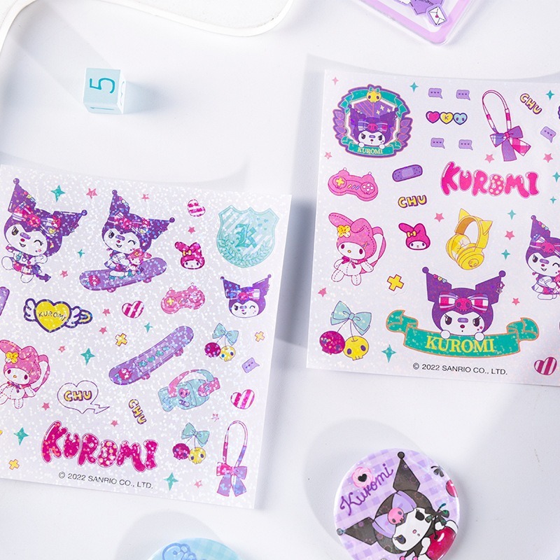 【Joytop悦木】三麗鷗 JK学院-方形手帐本 可爱网格方格本子 金属夹可拆卸活页本 送禮-細節圖2