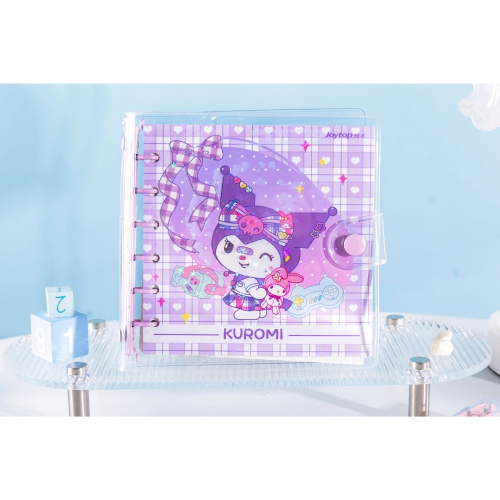 【Joytop悦木】三麗鷗 JK学院-方形手帐本 可爱网格方格本子 金属夹可拆卸活页本 送禮-規格圖5