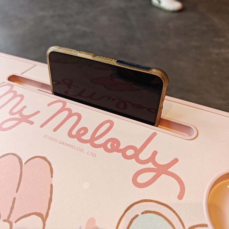 【三麗鷗&塑業】正版 卡通折叠电脑桌 大耳狗 儿童学习桌 多功能简易宿舍床上桌 送禮-細節圖4