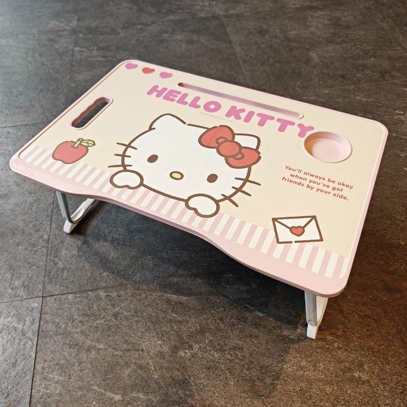 【三麗鷗&塑業】正版 卡通折叠电脑桌 大耳狗 儿童学习桌 多功能简易宿舍床上桌 送禮-規格圖5