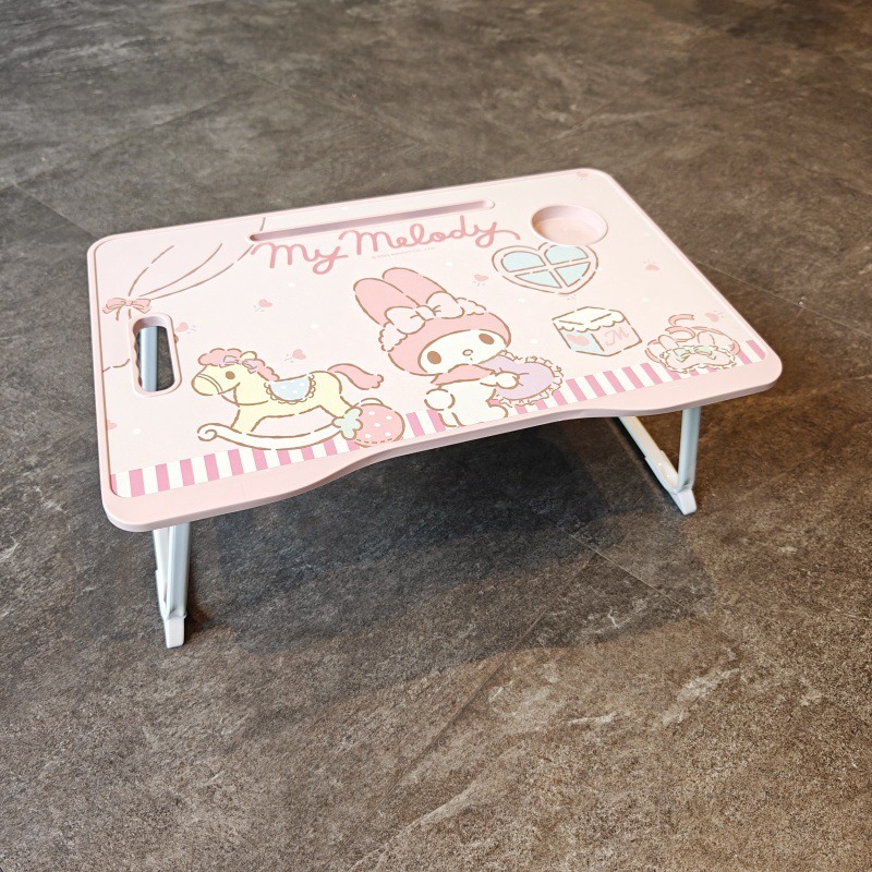 【三麗鷗&塑業】正版 卡通折叠电脑桌 大耳狗 儿童学习桌 多功能简易宿舍床上桌 送禮-規格圖5